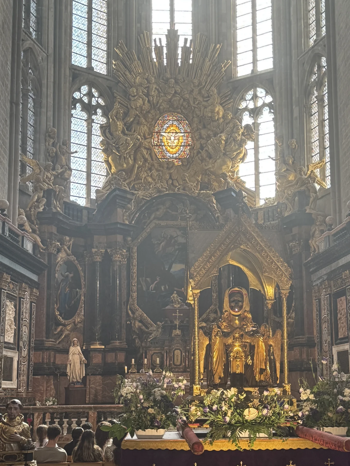 The gilded reliquary of Mary Magdalene in the basilica of Saint-Maximin